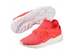 Chaussure Puma Blaze Cage Knit Hot Coral-Marshmallow-Toreador-Whisper Blanche Femme Baskets 364113_03