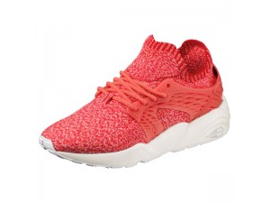 Chaussure Puma Blaze Cage Knit Hot Coral-Marshmallow-Toreador-Whisper Blanche Femme Baskets 364113_03