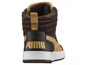 Puma Rebound Street v2 Fur Baskets Chaussure Homme Noir Coffee-Taffy 363717_02