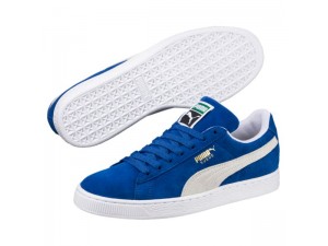 Olympian Bleu-Blanche Puma Suede Classic+ Homme Baskets Chaussure 352634_64