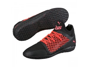 Chaussure Puma 365 IGNITE NETFIT CT Court Homme Football Noir-Fiery Coral 104473_09